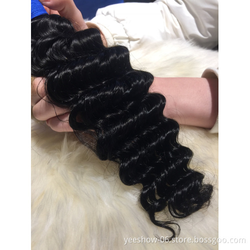 Human hair weft, Free sample 7a 22" mink brazilian deep wave hair piece virgin hair bundles